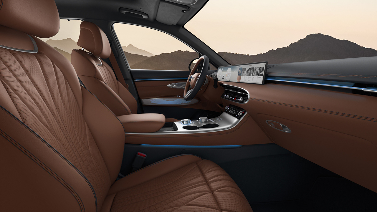 GV70 인테리어 가죽 시트